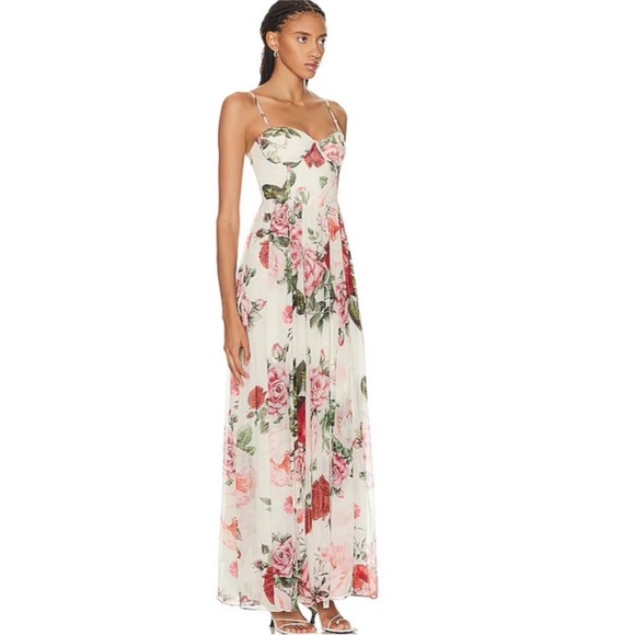 Hemant & Nandita Naaz Floral Corset Maxi Dress - Picture 5 of 13